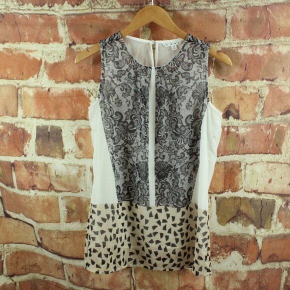 CABI Ladylike Tunic Sleeveless Blouse Print #938 - Picture 7 of 9